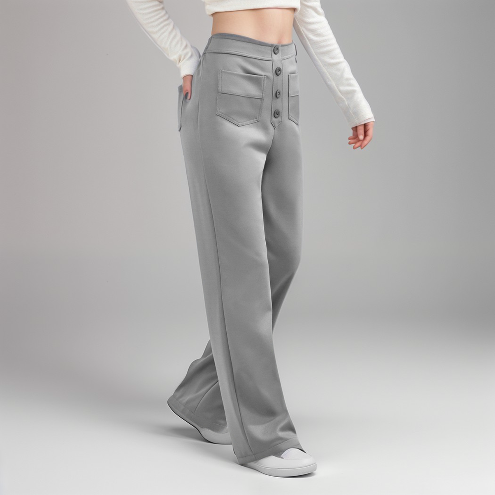 Elsa | Pantalon sculptant tendance taille haute élastique