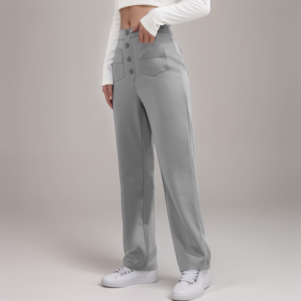 Elsa | Pantalon sculptant tendance taille haute élastique