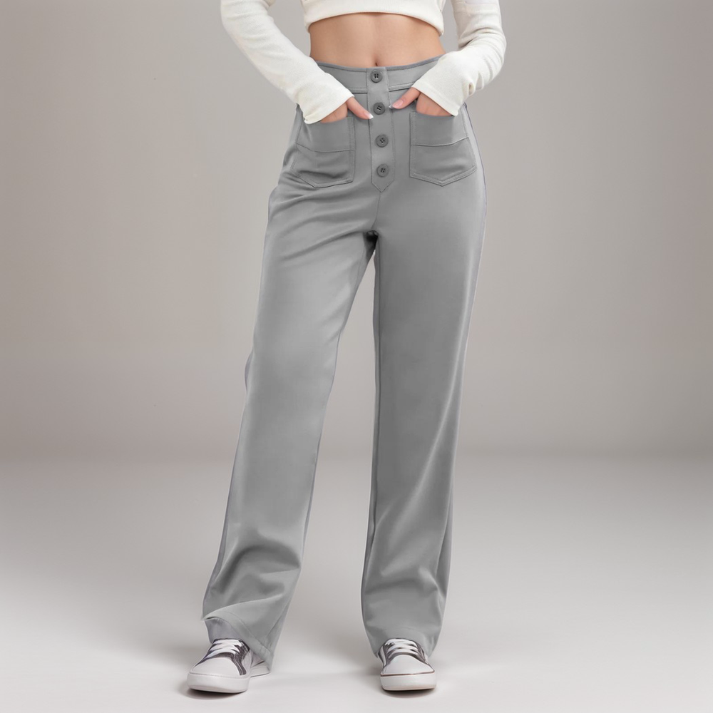 Elsa | Pantalon sculptant tendance taille haute élastique