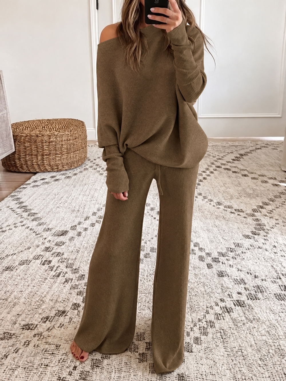 Zachte Comfortabele Dames Set met Chique Oversized Pasvorm