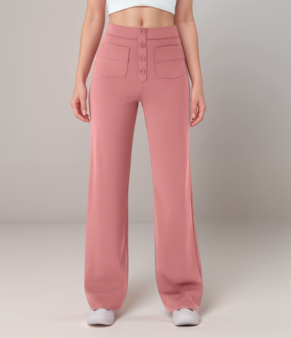 Elsa | Pantalon sculptant tendance taille haute élastique
