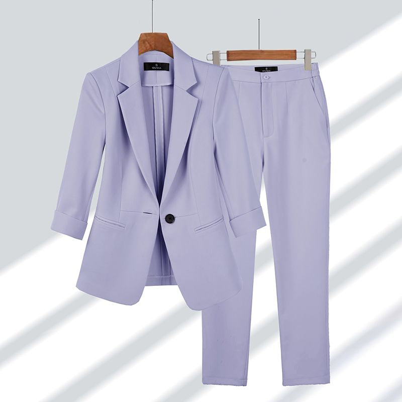 Chique Elegante Dames Blazer Set met Pantalon