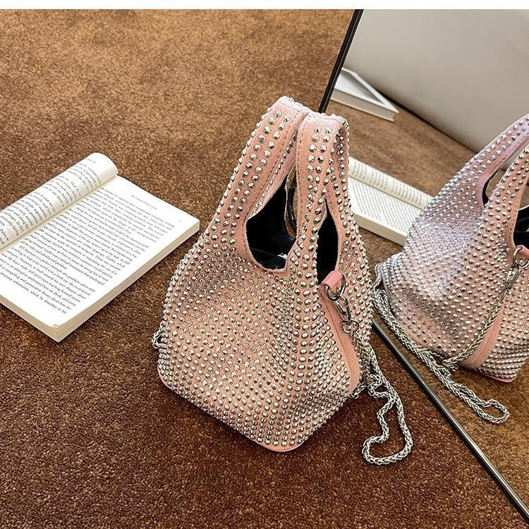 Lorelie | Glam Mini Bag met Strass en Schakelriem