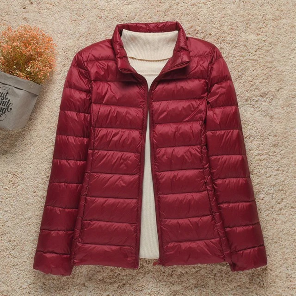 Warm Lightweight Quilted Women's Jacket With Hood