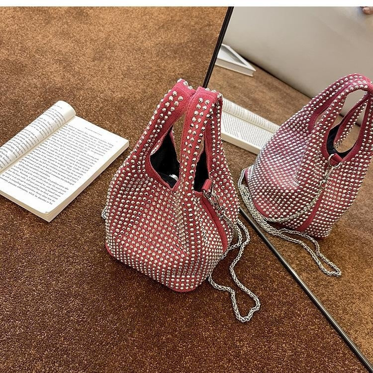 Lorelie | Glam Mini Bag met Strass en Schakelriem
