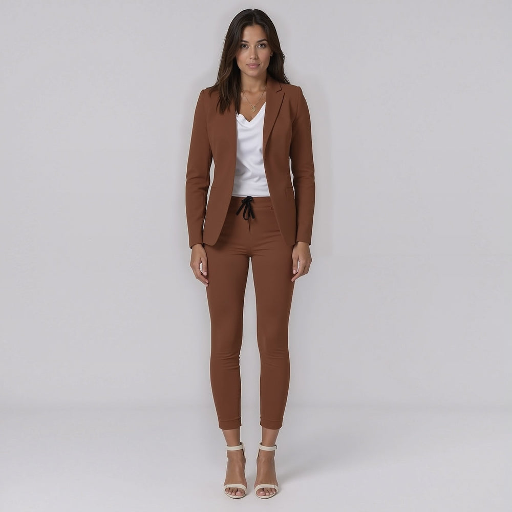 Ensemble blazer 2 pièces élégant pour femmes avec pantalon slim