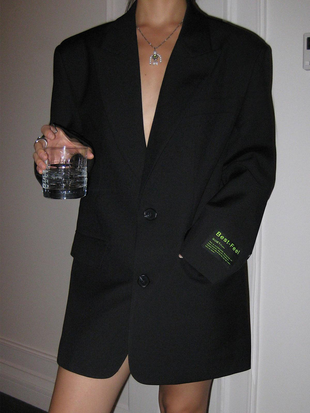 Robe blazer oversize pour femmes avec épaulettes élégantes