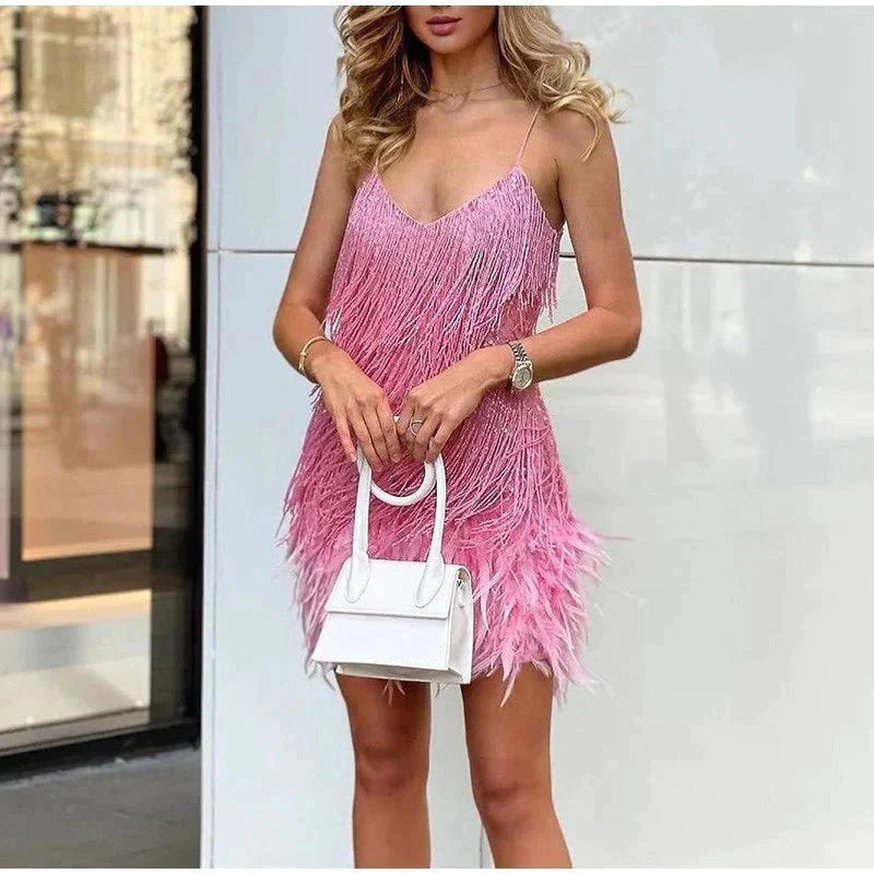 Anna Dress | Stylish Cocktail Dress with Fringe
