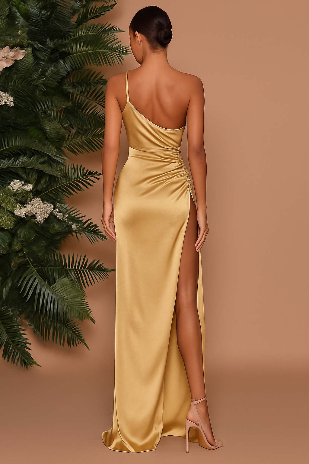 Tullia | Luxe Galajurk One-Shoulder Satijnen Avondjurk