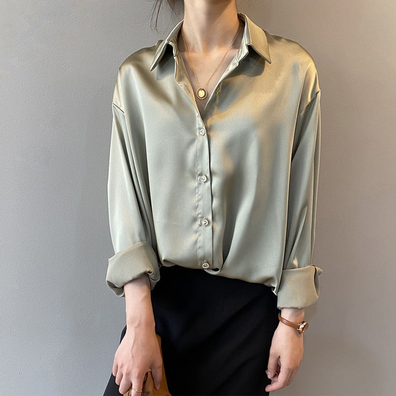 Blouse Luxe Femme avec Manches Longues