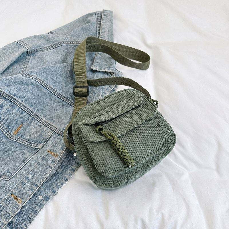 Geanna | Compact Ribbed Fabric Shoulder Bag