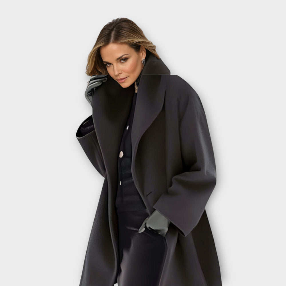 Elegant Warm Women's Coat With Hood