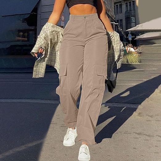 Cargo Broek met Hoge Taille - Streetstyle