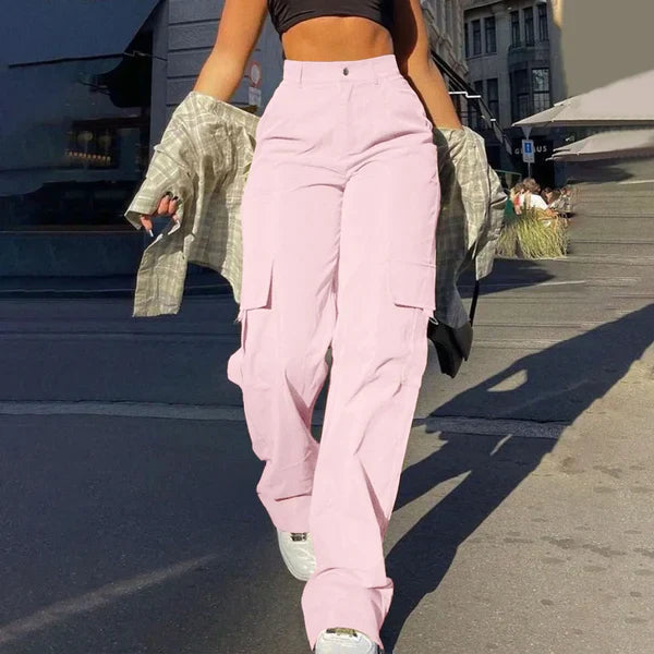 Pantalon cargo taille haute - Style urbain