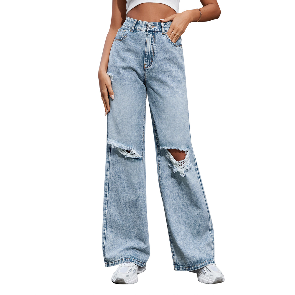 Antonetta | Jean large déchiré avec look urbain