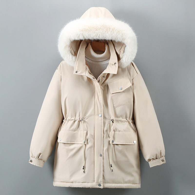 Warme Luxe Dames Parka Jas met Capuchon en Bontkraag