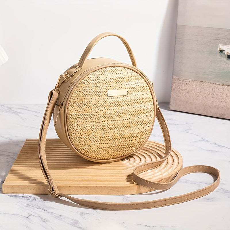 Reby | Round Braided Shoulder Bag