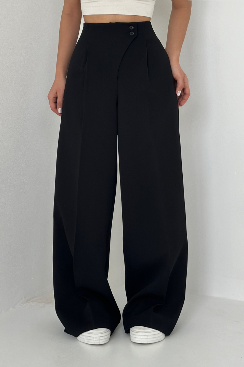 Elegante Hoge Taille Dames Pantalon met Wijde Pijpen