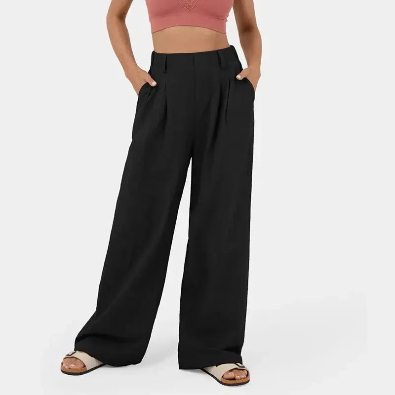 Noelle | Pantalon large plissé élégant pour femme