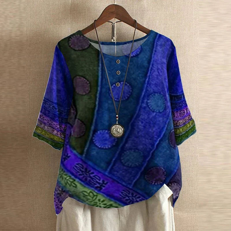 Anya | Floral Print Oversized Blouse for Women