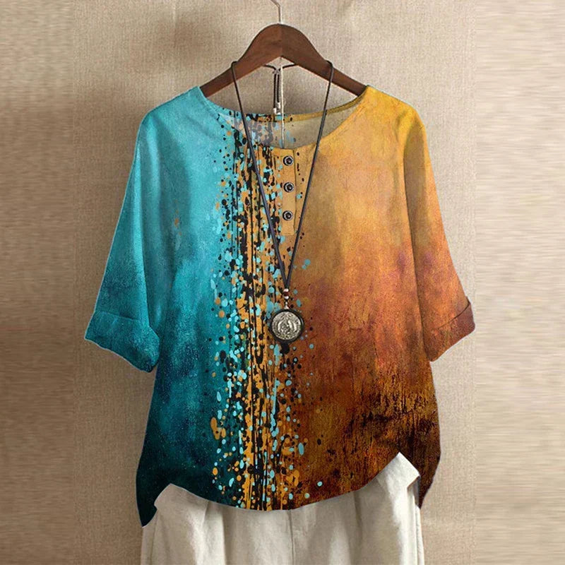 Anya | Floral Print Oversized Blouse for Women