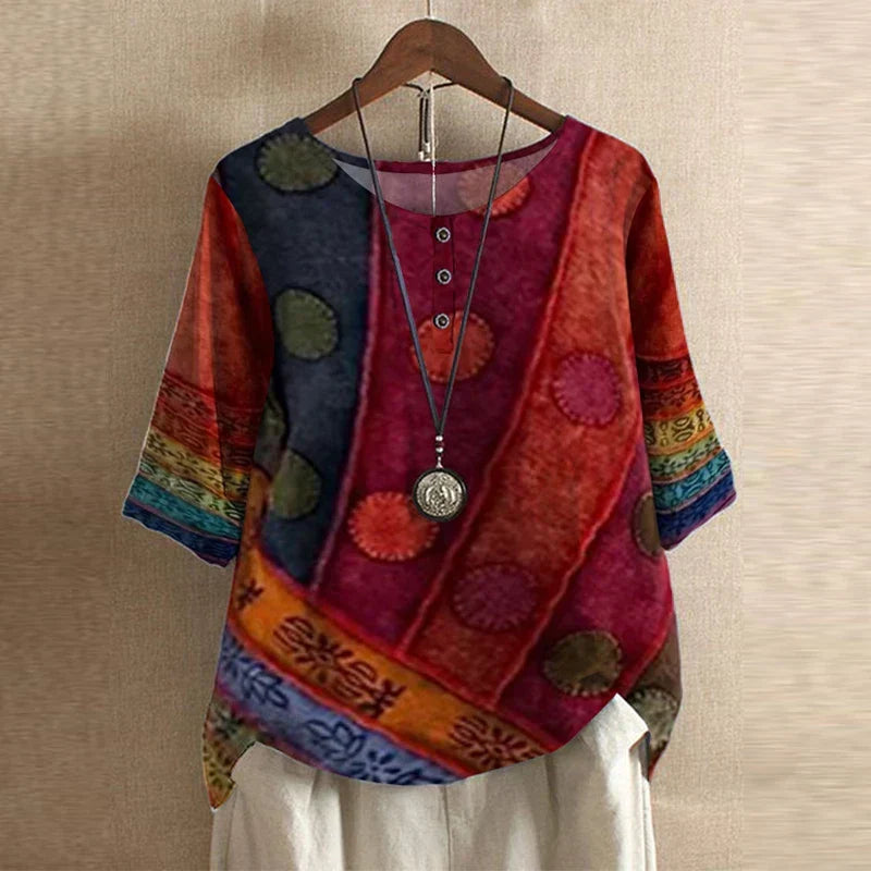 Anya | Floral Print Oversized Blouse for Women