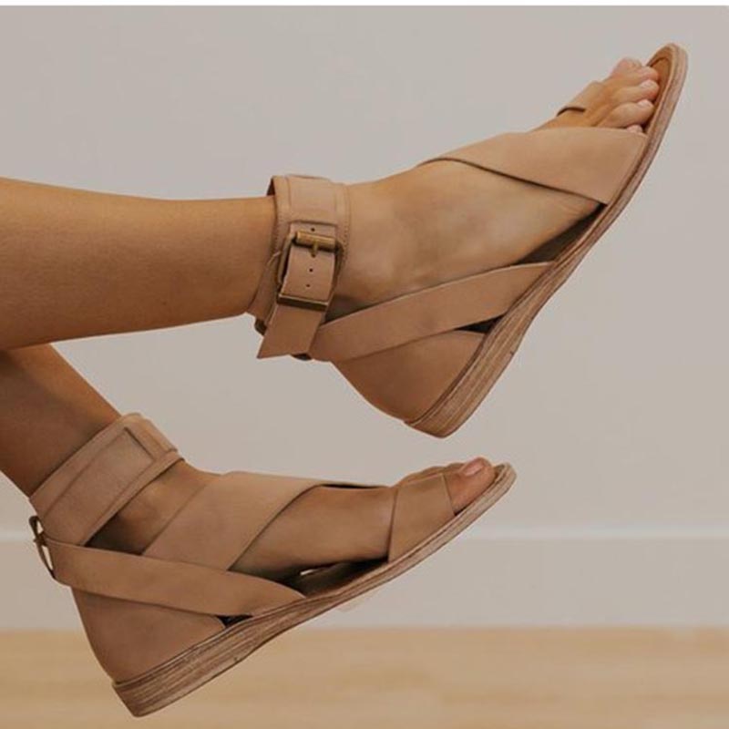 Agnolla | Enkelband Sandalen met Kruisdesign
