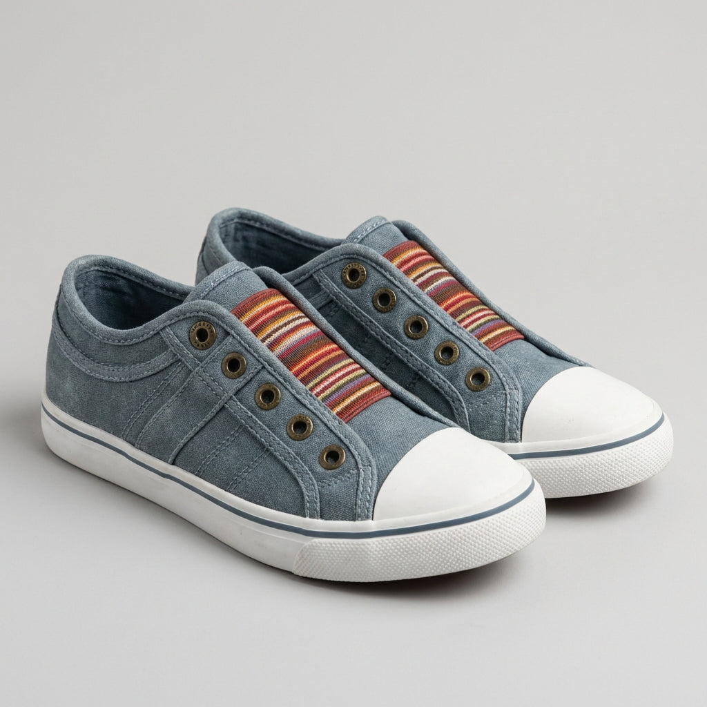 Casual Women's Slip-On Sneakers With Elastic Band And Slip-On Style