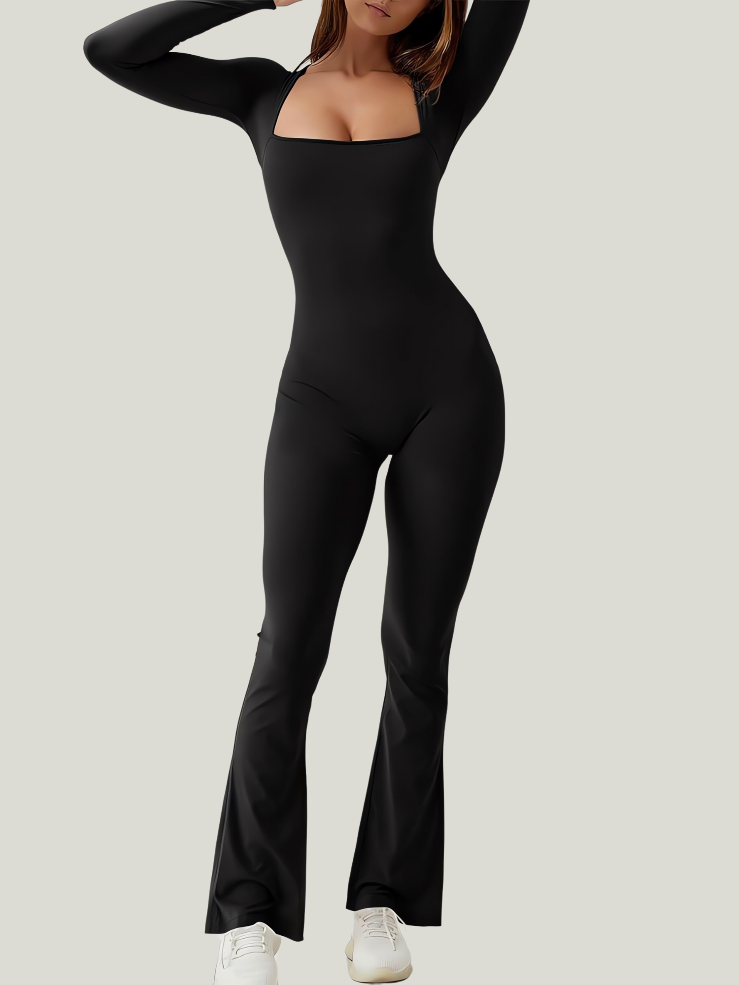 Jumpsuit voor dames, behaaglijke winter, lange mouwen, rolkraag, yoga, jumpsuit met ritssluiting, naadloos fleece gevoerd, bodysuit, romper, zwart, S Jumpsuit voor dames, behaaglijke winter, lange mouwen, rolkraag, yoga, jumpsuit met ritssluiting, naadloos fleece gevoerd, bodysuit, romper, zwart, S