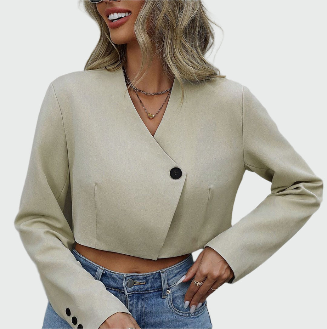 Hazelle | Cropped Blazer met Minimalistische Snit