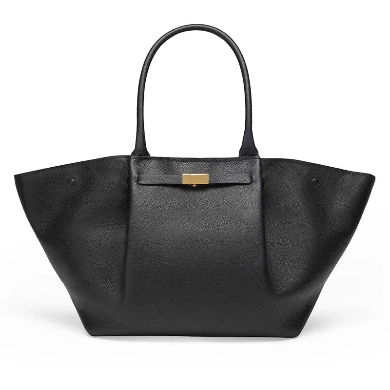 Tassa | Luxurious Oversized Shoulder Bag with Gold Closure