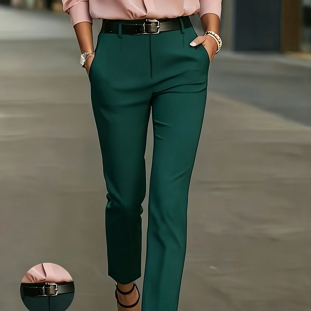 Apricot high-waisted slim-fit pencil Trousers