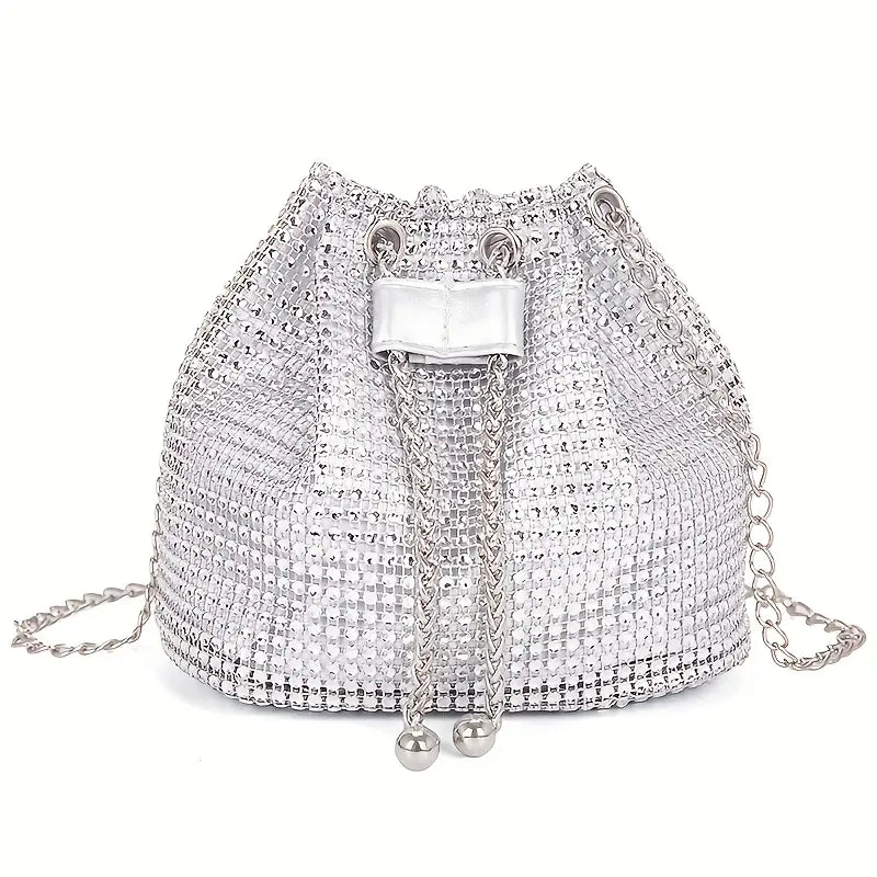 Lorelie | Glam Mini Bag met Strass en Schakelriem