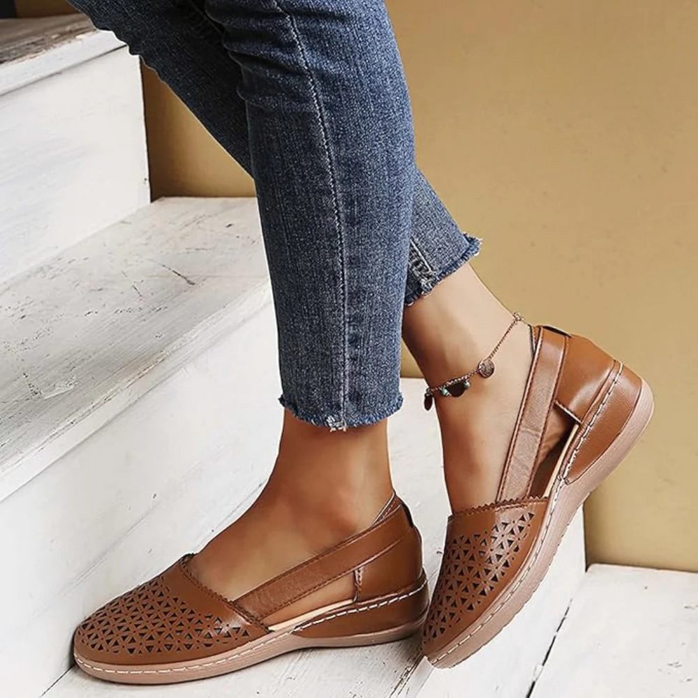 Modern Slip-On Shoes for Women with Airy Cutouts