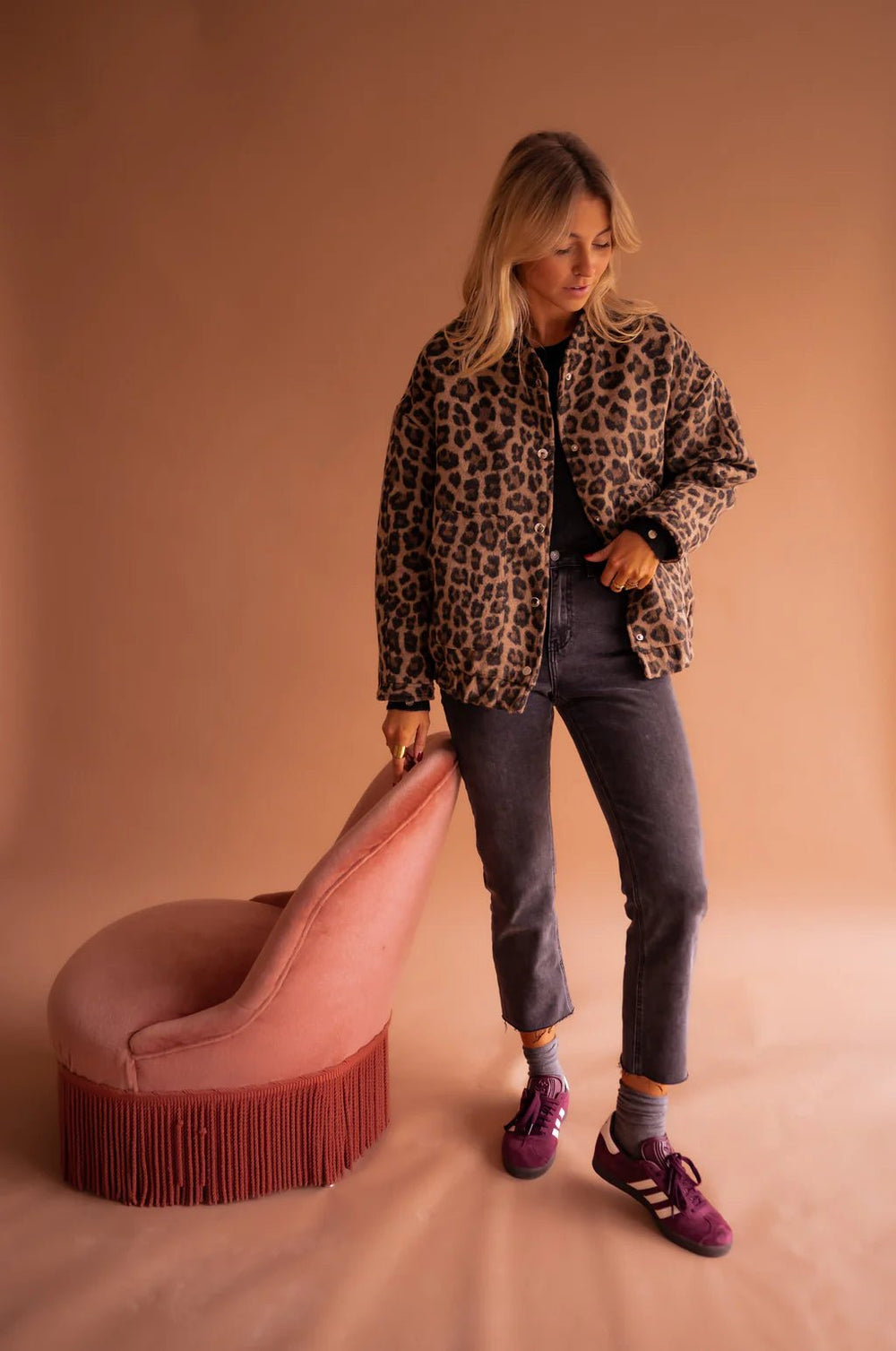 Dames Oversized Bomberjack met Luipaardprint - De Mode Outlet7519465010