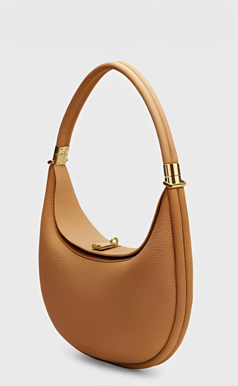 Thonia | Chique Minimalistische Halvemaan Schoudertas