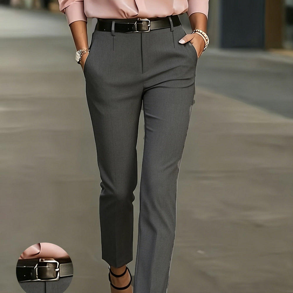 Apricot high-waisted slim-fit pencil Trousers