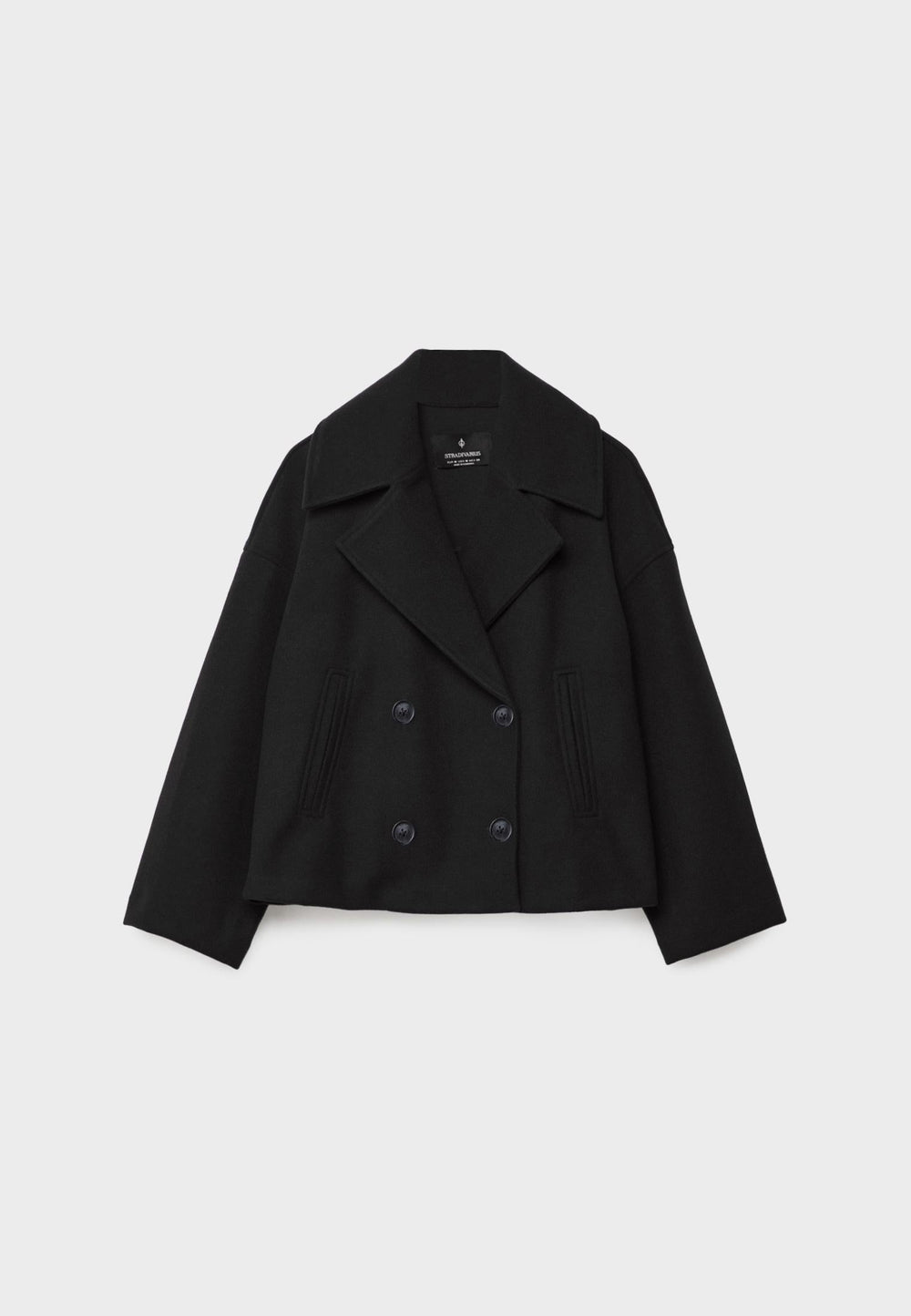 Manteau court style caban pour femme avec look oversize