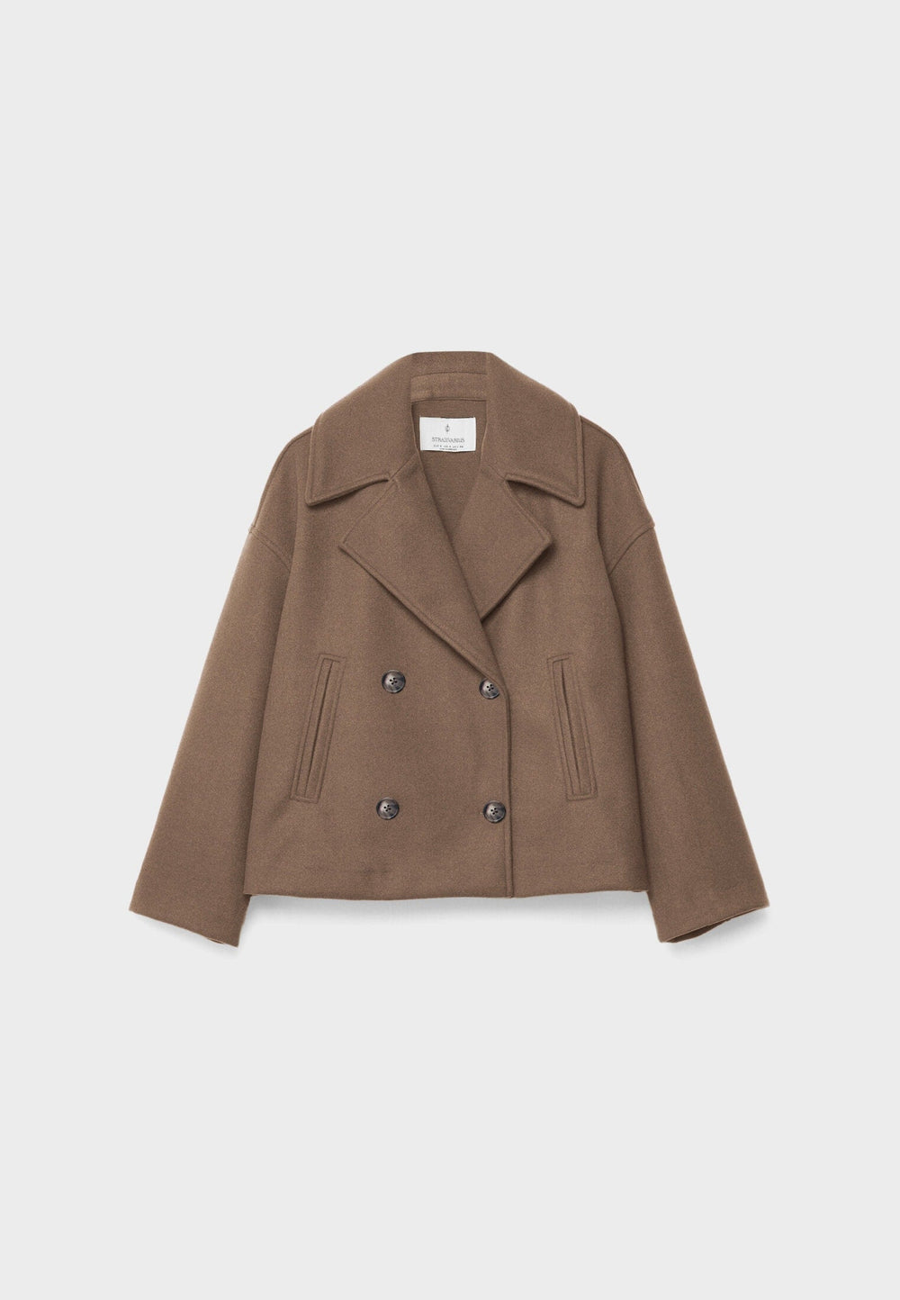 Manteau court style caban pour femme avec look oversize