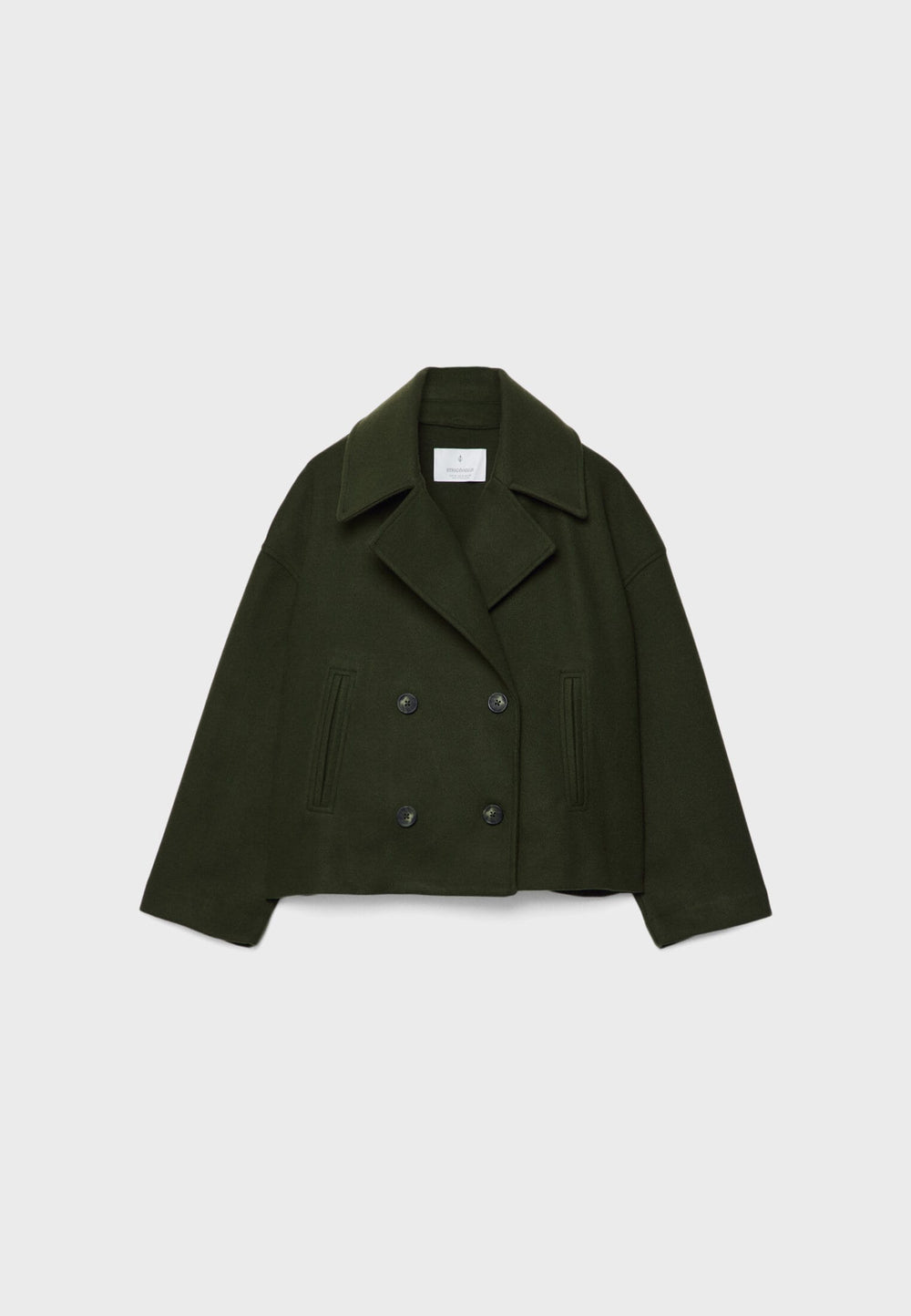 Manteau court style caban pour femme avec look oversize
