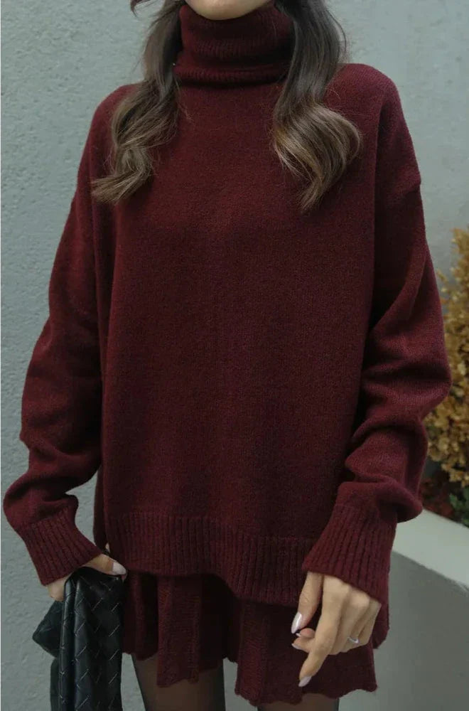 Naomi | Cozy Knitted Trui en Rok Set