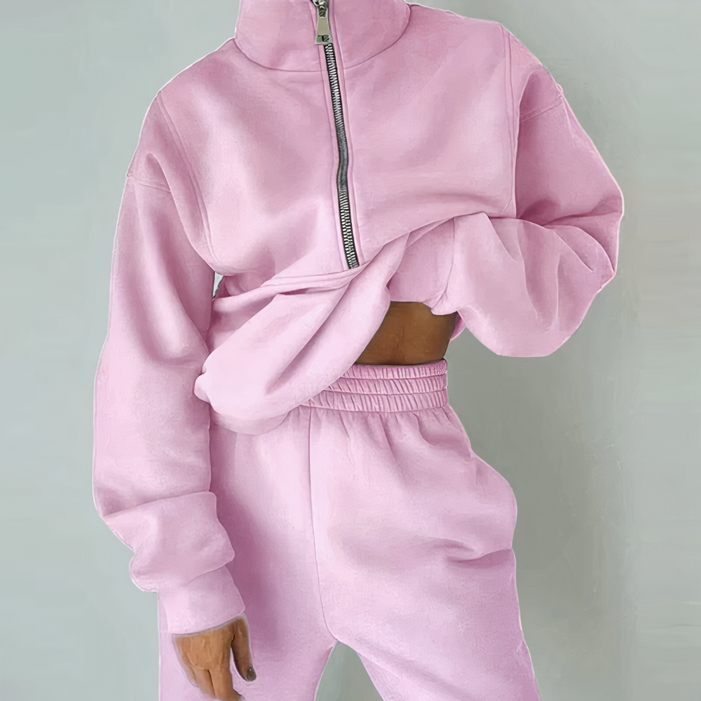 Zachte en comfortabele dames set met warme fleece