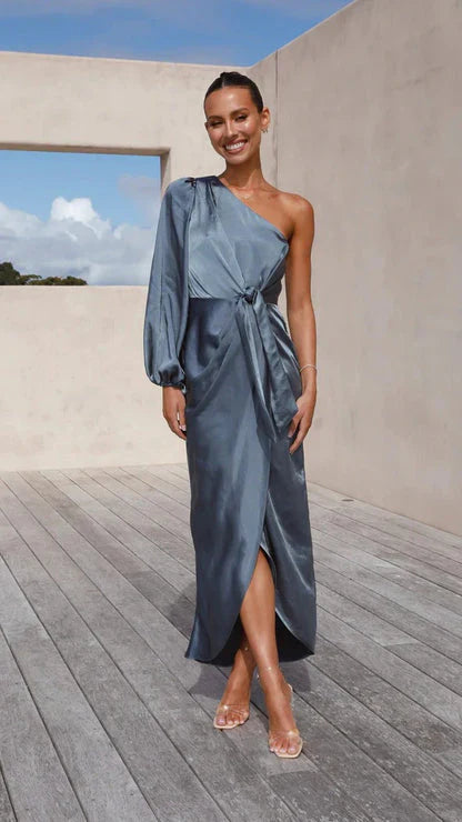 Xess | Robe de gala satinée maxi à une épaule