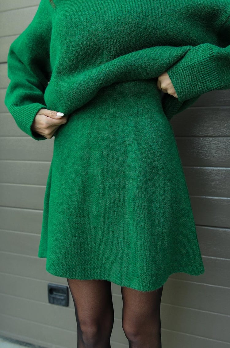 Beau | Cozy Knit 2-Piece Sweater and Skirt Set