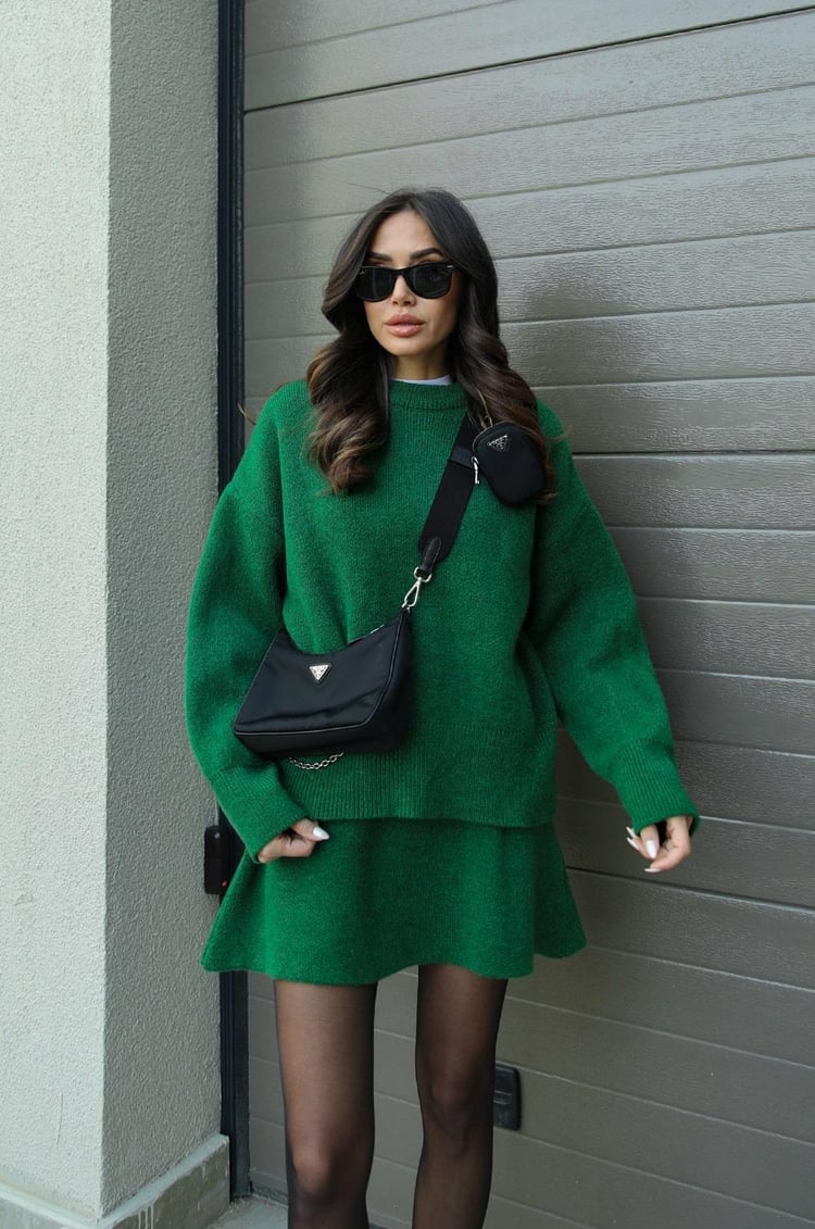 Beau | Cozy Knit 2-Piece Sweater and Skirt Set
