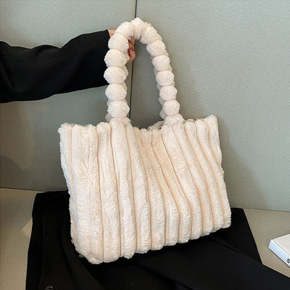 Lina | Luxe Faux Fur Handtas met Gestructureerde Look
