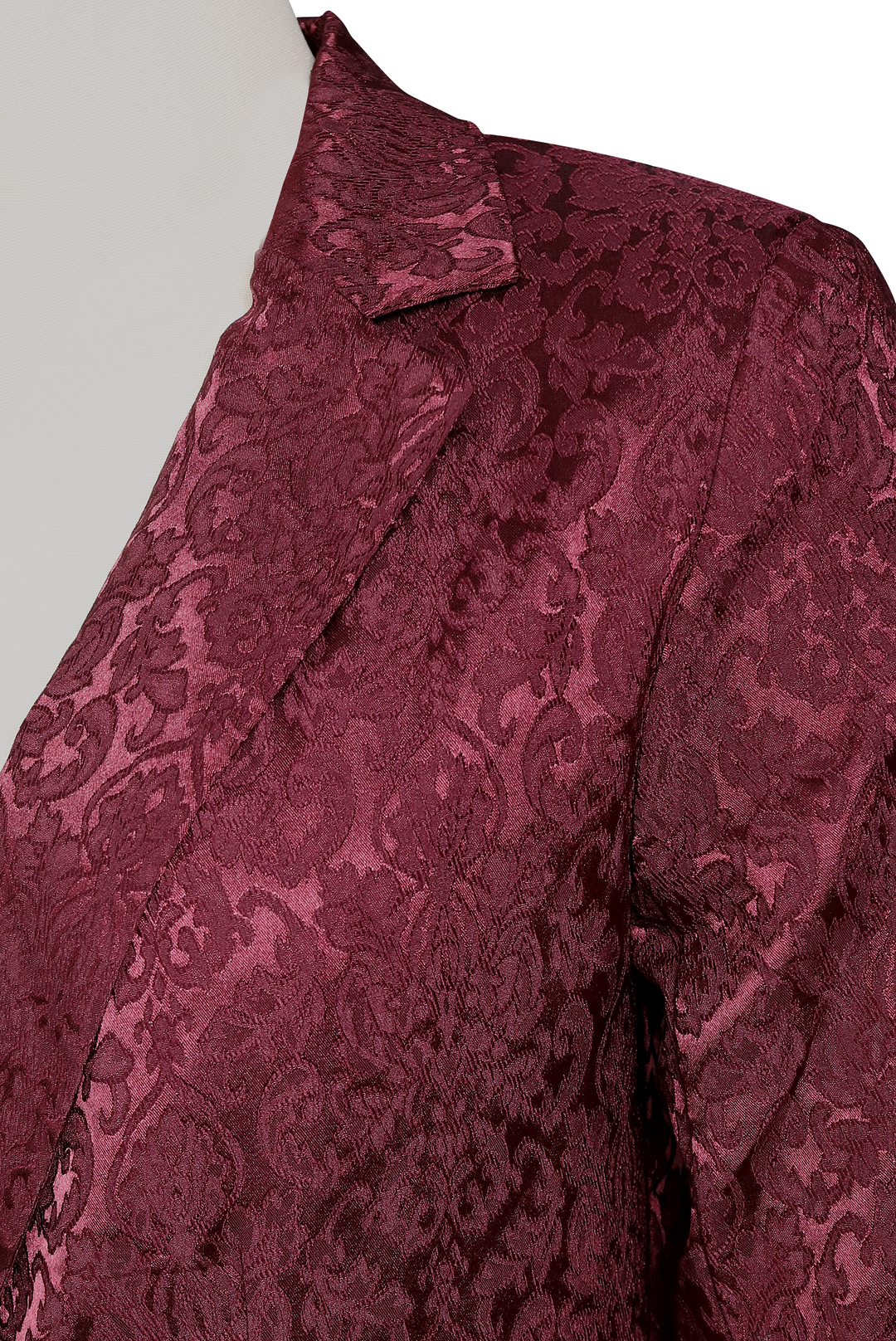 Burgundy Women's Blazer with Luxurious Textured Fabric