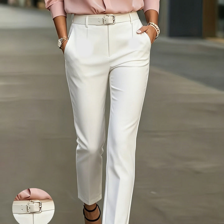 Apricot high-waisted slim-fit pencil Trousers