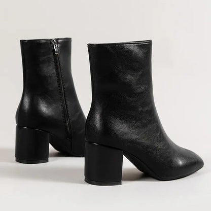 Trendy Elegante Dames Enkellaarsjes met Blokhak