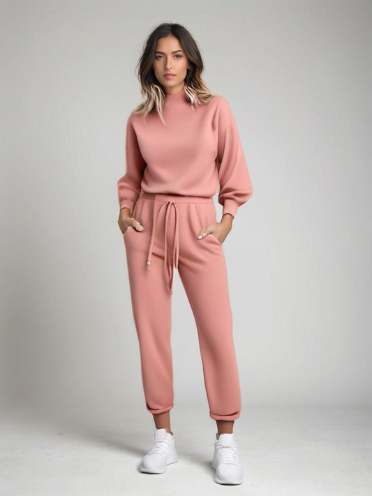 Tyana | Luxe Loungewear Set met Hoge Hals